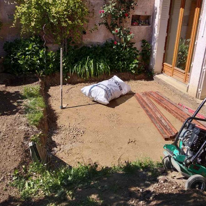 construction terrasse bois lyon création jardin Chaponost